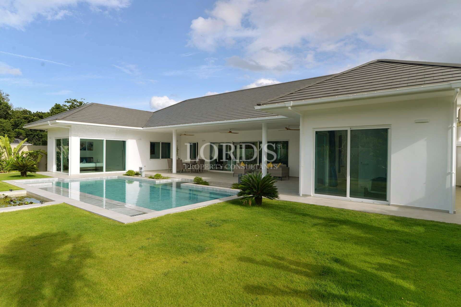 Modern villa with pool and garden
