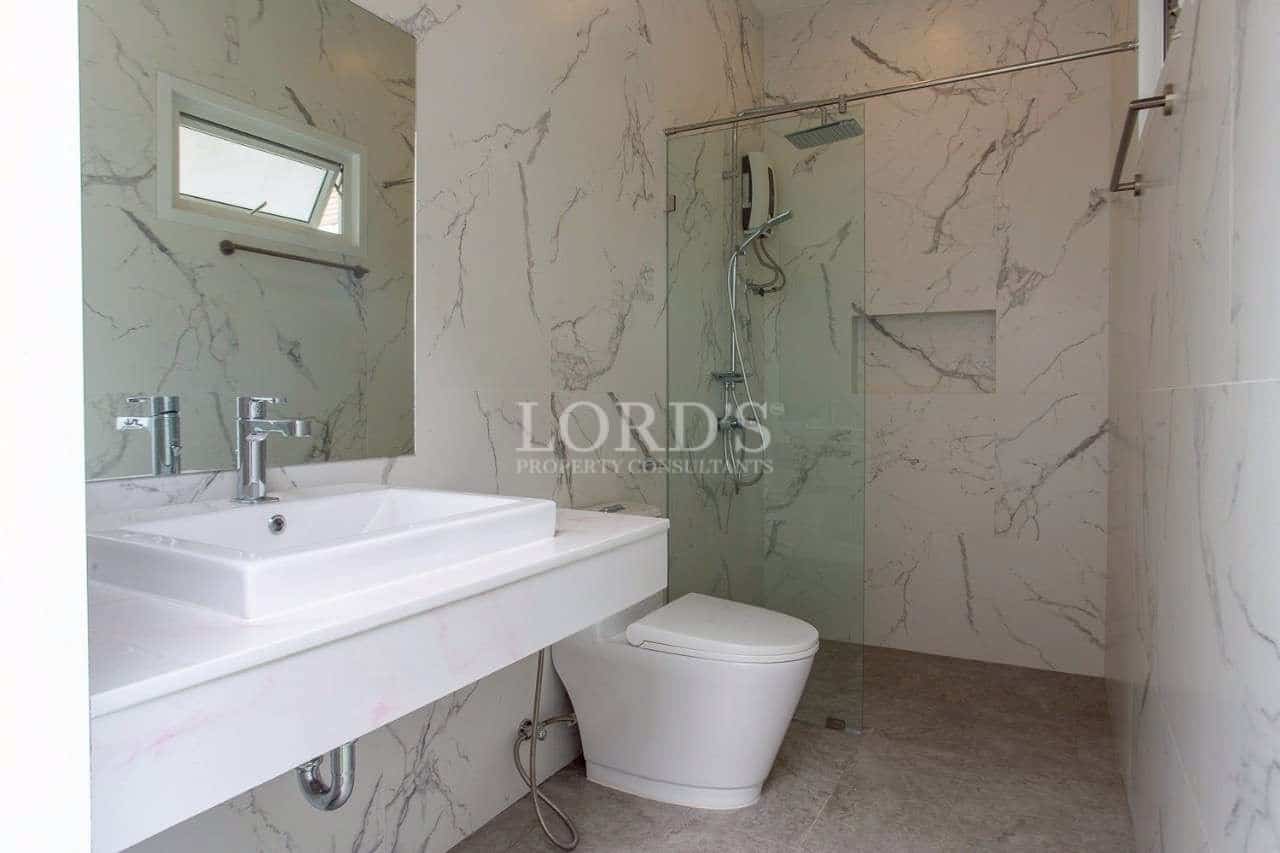 Modern bathroom with marble design