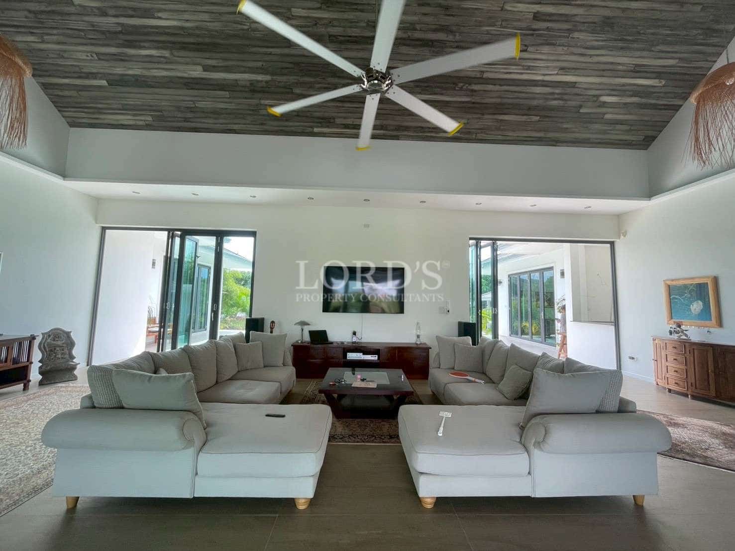 Spacious modern living room interior