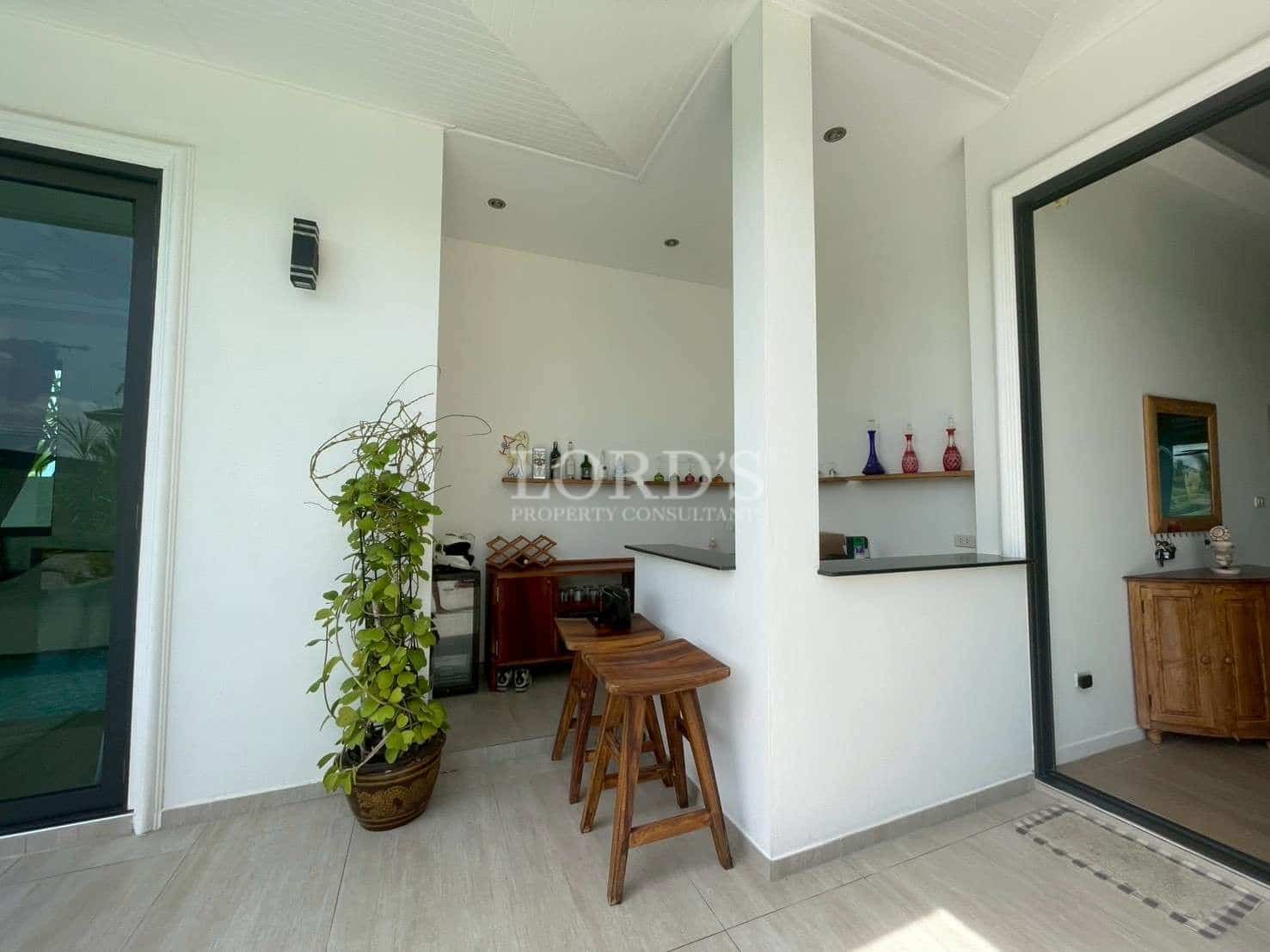 Modern indoor space with plants