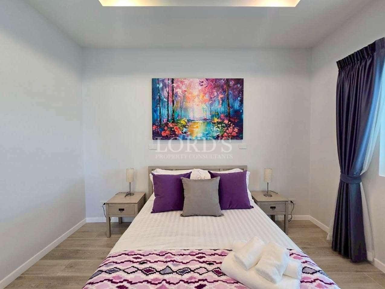 Modern hallway with decorative wall art