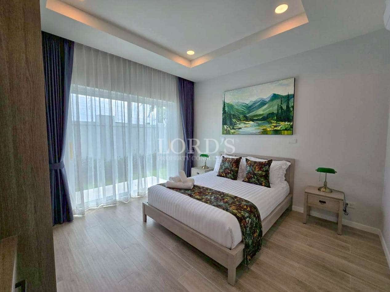 Modern bedroom with natural light