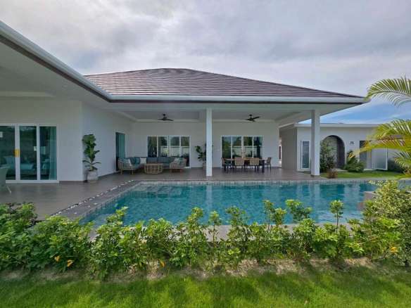 Modern house with pool and garden