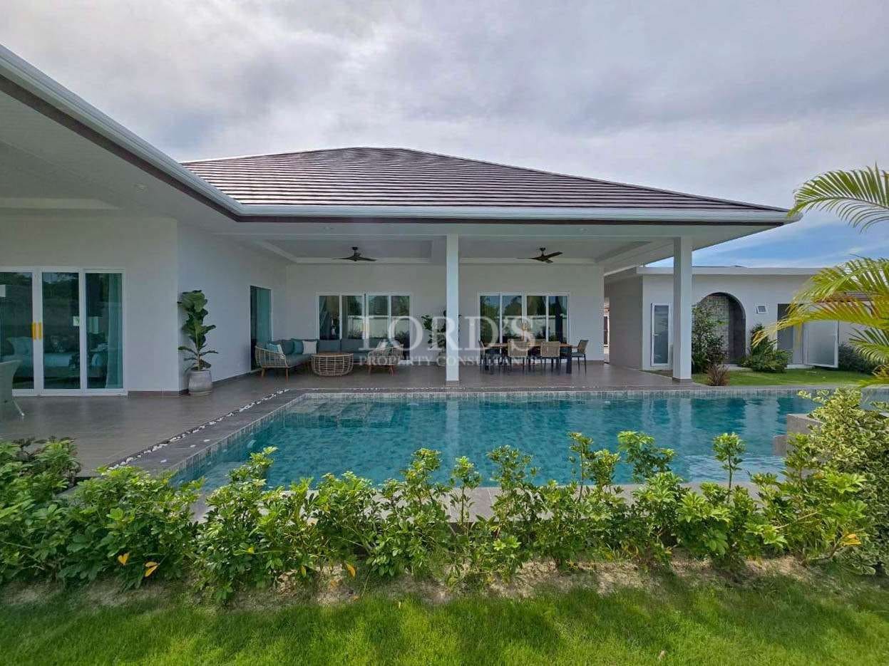 Modern house with pool and garden