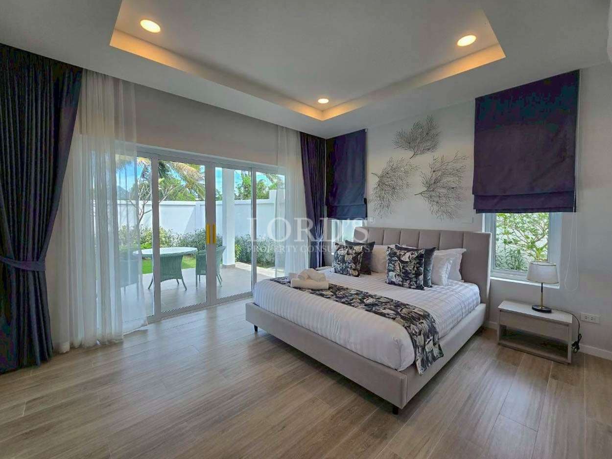 Modern bedroom with natural light