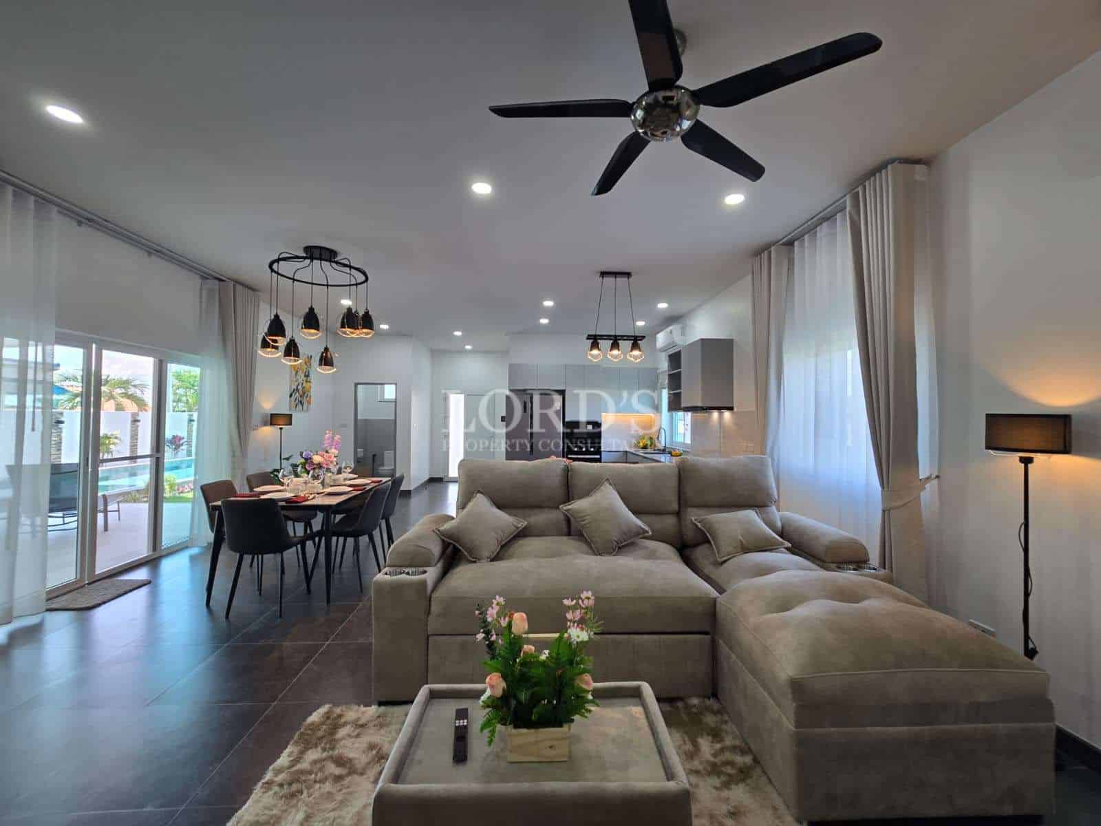 Modern living room with elegant decor