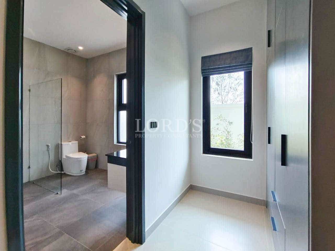 Modern bathroom with natural light