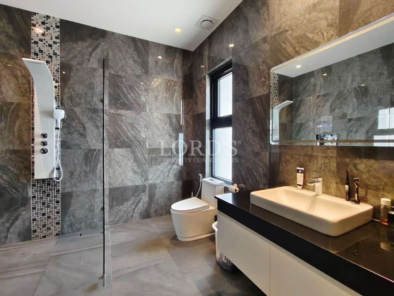Modern bathroom with sleek design