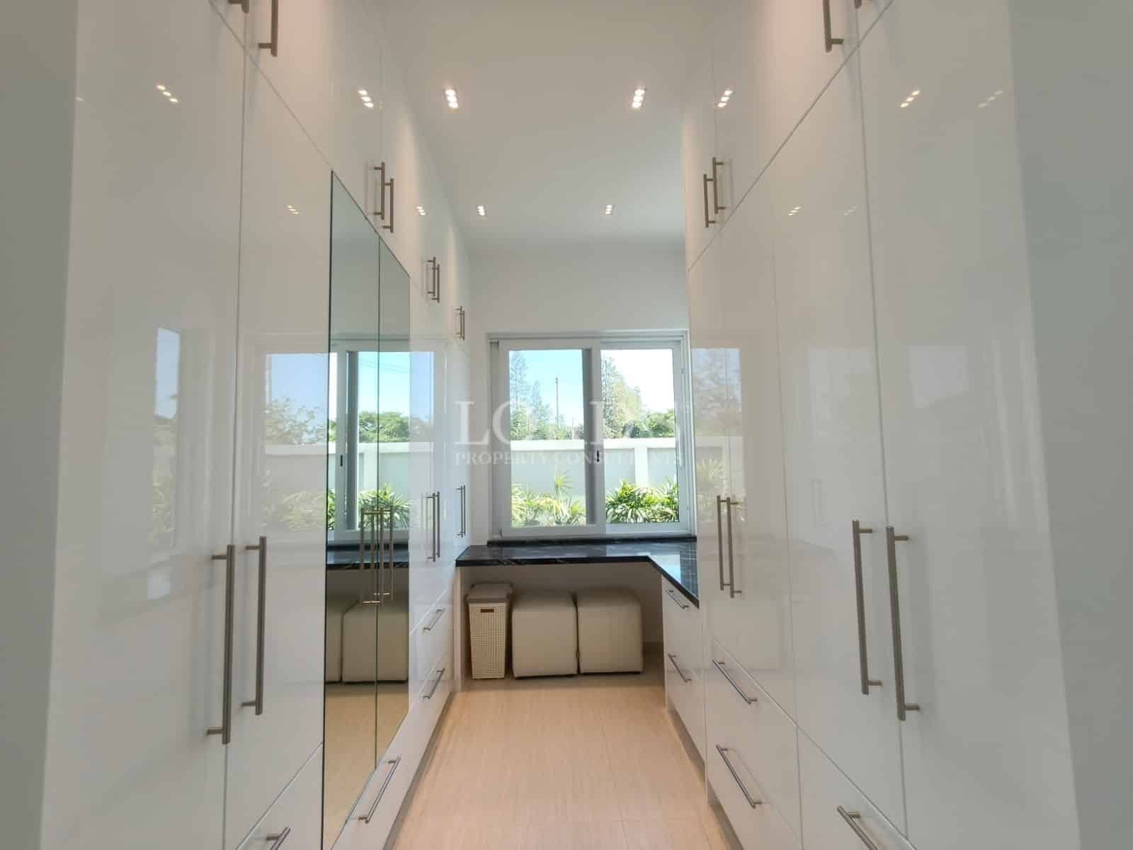 Modern, bright, spacious laundry room