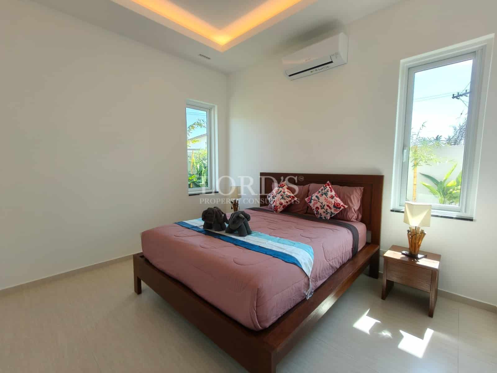 Modern bedroom with light decor