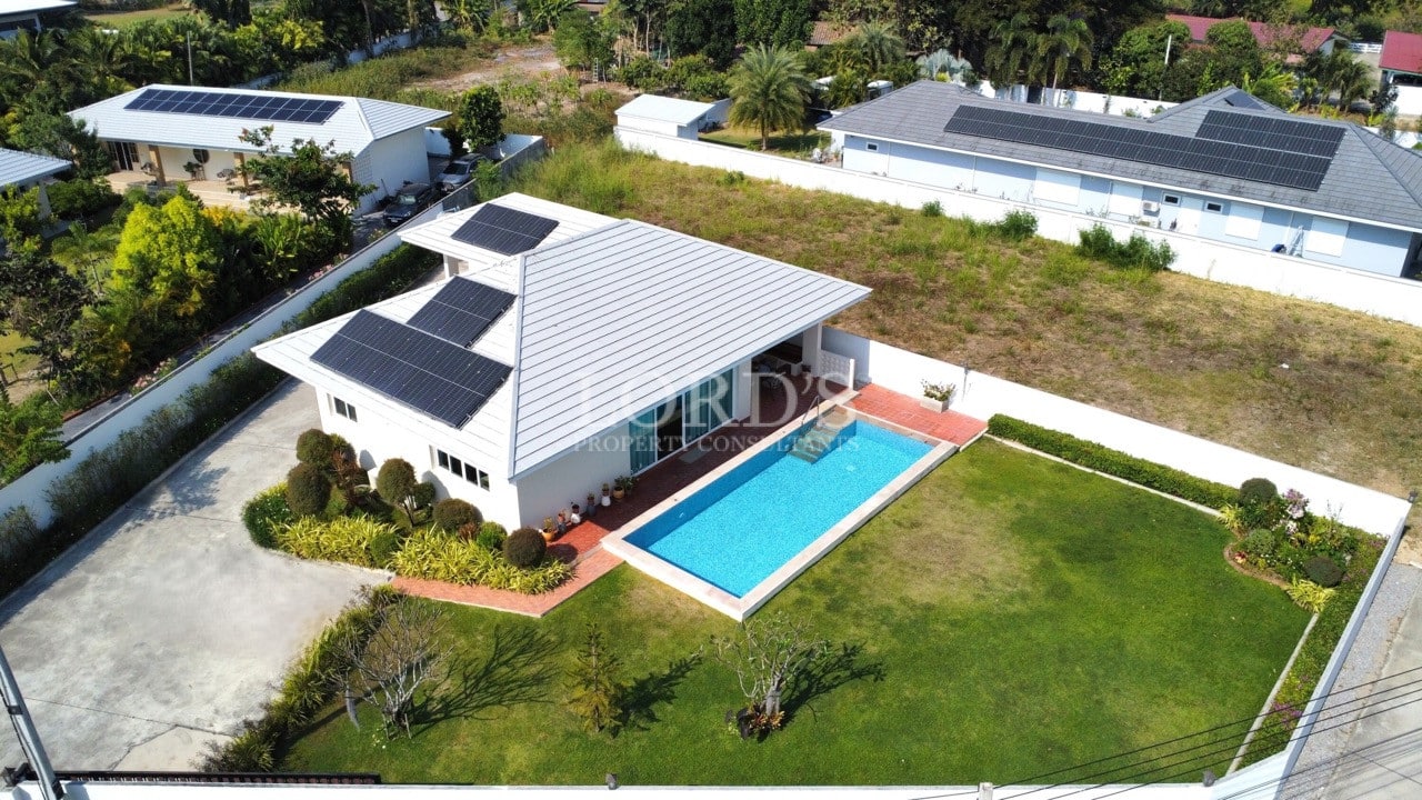 Modern house with pool and garden
