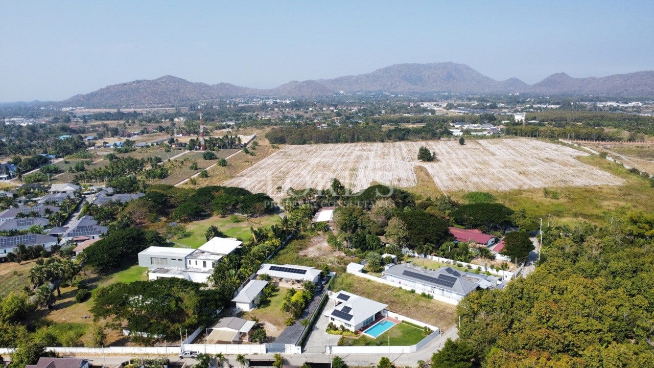 Aerial view of rural landscape.